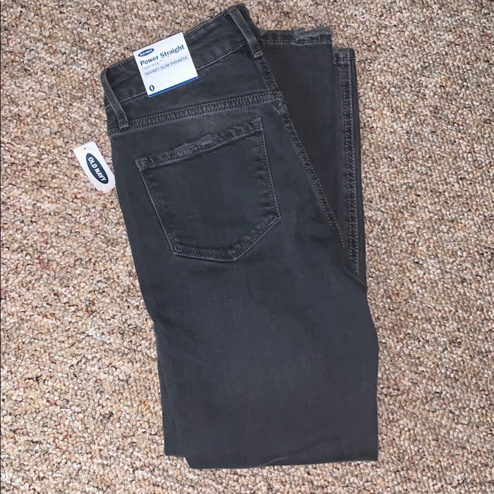NWT Old Navy Power straight black jeans
